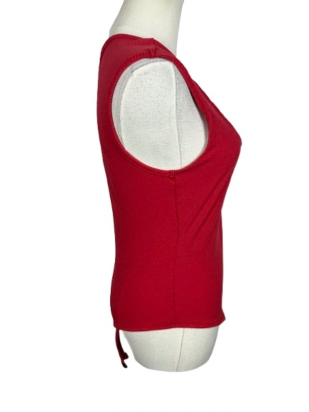 Lulu's Red Ribbed Square-Neck Bodysuit - Picture 2 of 5